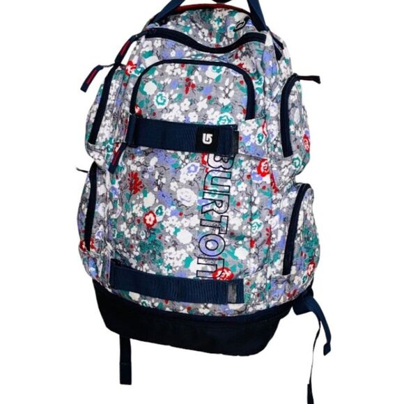 Burton Distortion 29L Backpack Floral Chambray School Skate Snowboarding EUC main image 9